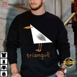 Triangull Bird Pun Triangle Seagull Funny Geometry T Shirt (2)