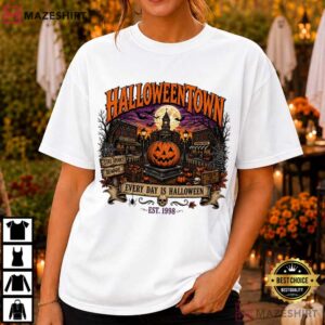 Halloween Fall Halloweentown Pumpkin Village Vintage T Shirt (1)