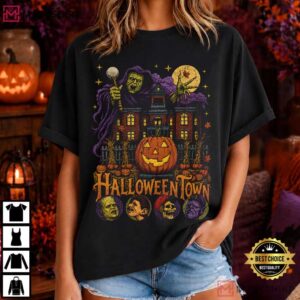 Spooky Pumpkin Vintage Halloweentown 90s Halloween Movie T Shirt (4)