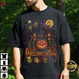 Spooky Pumpkin Vintage Halloweentown 90s Halloween Movie T Shirt (1)