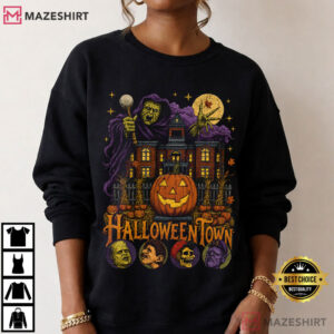 Spooky Pumpkin Vintage Halloweentown 90s Halloween Movie T Shirt (2)