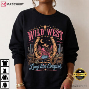 Wild West Cowgirl Western Country Girl Rodeo T Shirt (3)