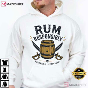 Rum Responsibly Funny Pirate Drinking Caribbean Vacation T Shirt (4)