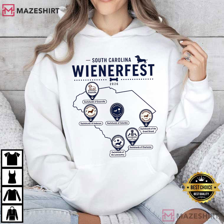 Dog Lover South Carolina Wienerfest 2026 Dachshund Festival T-Shirt Dog Lover South Carolina Wienerfest 2026 Dachshund Festival T-Shirt