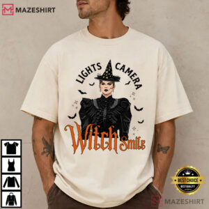Taylor Swift Lights Camera Witch Smile Halloween Funny T Shirt (1)