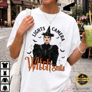 Taylor Swift Lights Camera Witch Smile Halloween Funny T Shirt (3)