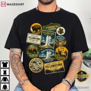 Yellowstone National Park Vintage Retro 90s Outdoor T-Shirt