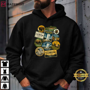 Yellowstone National Park Vintage Retro 90s Outdoor T Shirt (2)