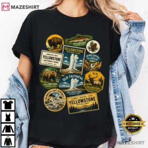Yellowstone National Park Vintage Retro 90s Outdoor T Shirt (3)