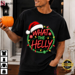 What The Helly Christmas Neon Xmas Sarcastic Holiday T Shirt (2)