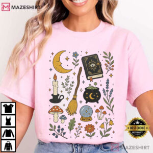 Witchy Halloween Spooky Aesthetic Fall T Shirt (4)