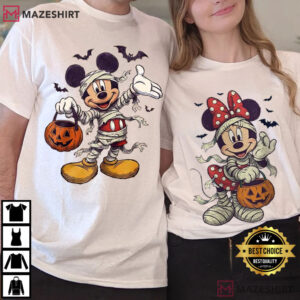 Disney Mickey Minnie Halloween Retro Couple Shirts (3)