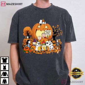 Snoopy Halloween Pumpkin Great Pumpkin Fall Patch T Shirt (4)