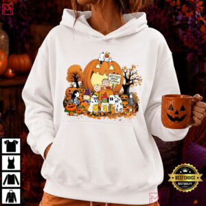 Snoopy Halloween Pumpkin Great Pumpkin Fall Patch T Shirt (3)