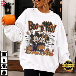 Disney Boo To You Mickey Minnie Halloween Spooky Season T Shirt (2)
