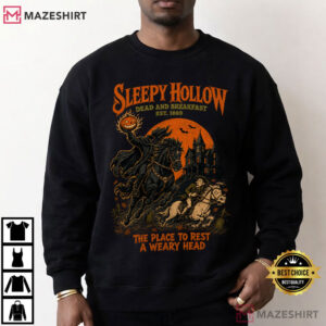 Sleepy Hollow Dead And Breakfast Vintage Headless Horseman Halloween T Shirt (2)