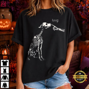 Dog Skeleton Boop Halloween Funny Spooky Dog Lover T Shirt (3)