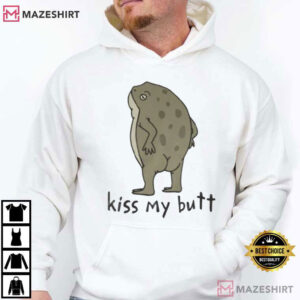 Frog Kiss My Butt Toad Funny Animal T Shirt (3)