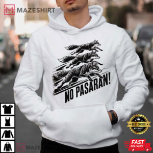 No Pasaran Fox Three Running Foxes Anti Fascist Political T Shirt (1)