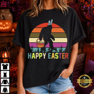 Happy Easter Bunny Gorilla Funny T Shirt (4)