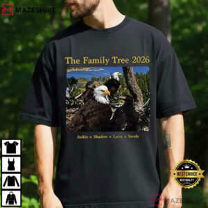 Jackie And Shadow Family Tree 2026 Big Bear Lake Bald Eagle T-Shirt