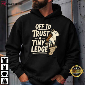 Tiny Ledge Mountain Goat Funny Rock Climber T Shirt (4)