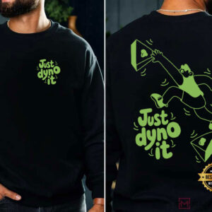 Just Dyno It Climbing Retro Bouldering Graphic T Shirt (1)