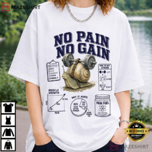 No Pain No Gain Funny Sports And Fitness Sarcastic T Shirt (4)