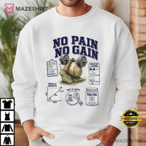 No Pain No Gain Funny Sports And Fitness Sarcastic T Shirt (2)