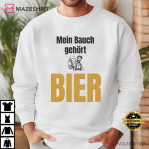 Oktoberfest With The German Beer Joke Mein Bauch T Shirt (2)