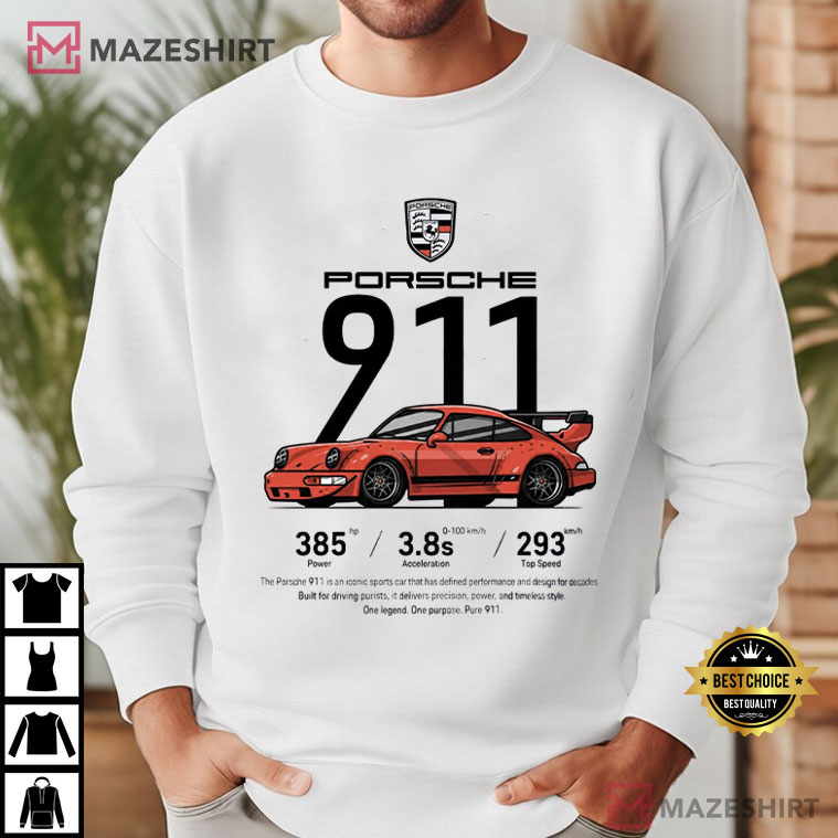 Porsche 911 Vintage Sportscar Motorsport Graphic T-Shirt