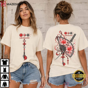 BTS Arirang Floral Fan Gift Korea Music Lovers T Shirt (1)
