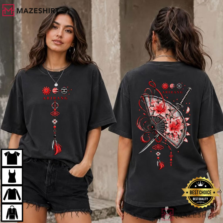 BTS Arirang Floral Fan Gift Korea Music Lovers T-Shirt BTS Arirang Floral Fan Gift Korea Music Lovers T-Shirt