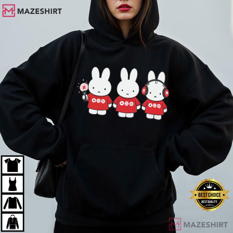 BTS Miffy Arirang Inspired Cute Kpop ARMY Fan T-Shirt BTS Miffy Arirang Inspired Cute Kpop ARMY Fan T-Shirt
