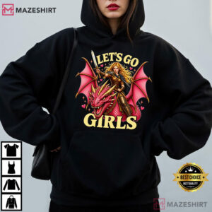 Let's Go Girls Fantasy Dragon Girl Power Warrior Woman T Shirt (3)