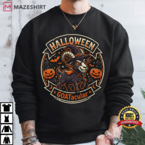Halloween Goatacular Goat Pumpkin Jack O Lantern T Shirt (3)