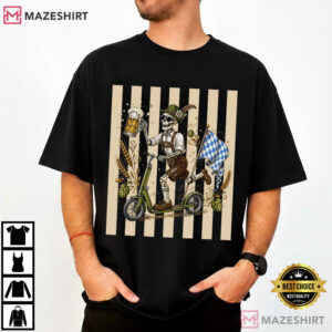 Skeleton Beer Funny Bavarian Festival German Beer Party T Shirt (1)