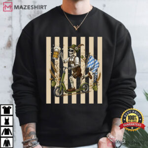 Skeleton Beer Funny Bavarian Festival German Beer Party T Shirt (2)