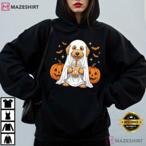 Goldendoodle Ghost And Boba Cute Halloween Dog T Shirt (3)