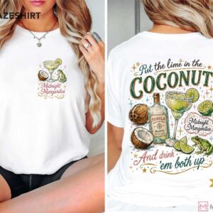 Midnight Margaritas Tropical Cocktail Midnight Coconut T Shirt (3)