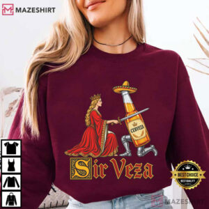 Sir Veza Funny Beer Medieval Knight Mexican Beer Humor T Shirt (2)