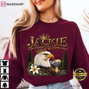 Jackie Bald Eagle Forever Our Queen Tribute Gift T Shirt (4)