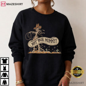 Mummy Cowgirl Western Halloween Spooky Vintage T Shirt (2)