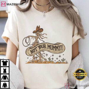 Mummy Cowgirl Western Halloween Spooky Vintage T Shirt (3)