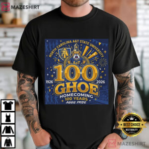 North Carolina A&T State University 100 GHOE Homecoming T Shirt (2)