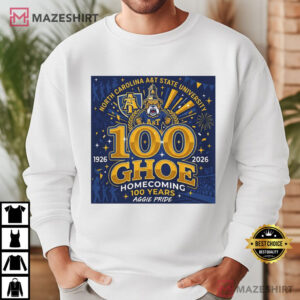North Carolina A&T State University 100 GHOE Homecoming T Shirt (3)