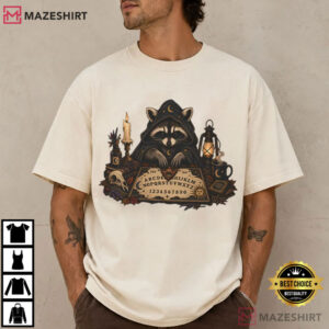 Raccoon Ouija Board Halloween Witchy Dark Fall T Shirt (4)