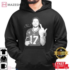 Josh Allen Middle Finger Buffalo Football Quarterback T Shirt (3)