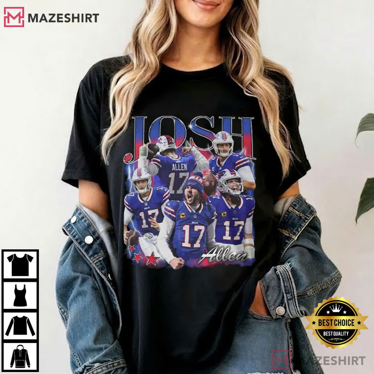 Josh Allen Buffalo Bills Vintage American Football Fan Gift T-Shirt Josh Allen Buffalo Bills Vintage American Football Fan Gift T-Shirt