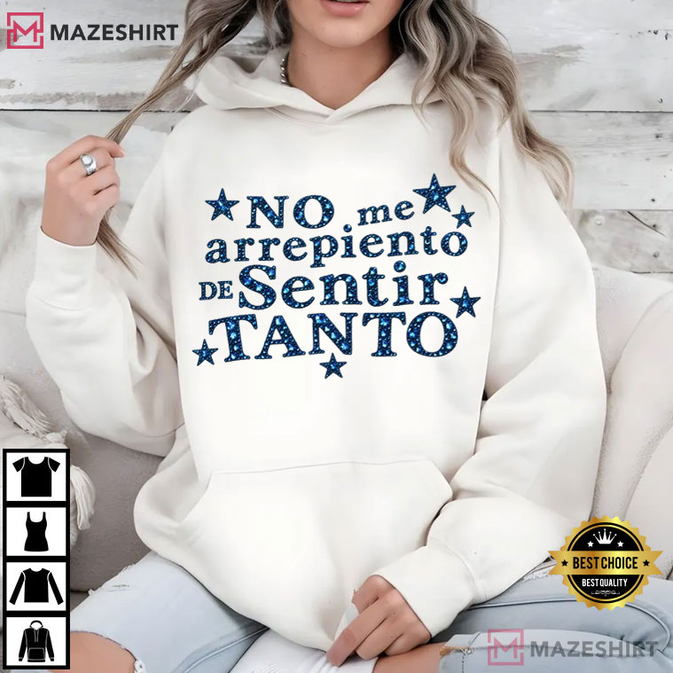 Karol G No Me Arrepiento De Sentir Tanto Music Lovers T-Shirt Karol G No Me Arrepiento De Sentir Tanto Music Lovers T-Shirt